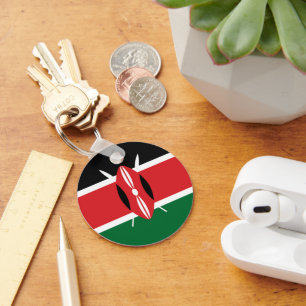 Kenya flag keychain