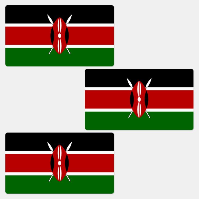 Kenya Flag Labels (Group)