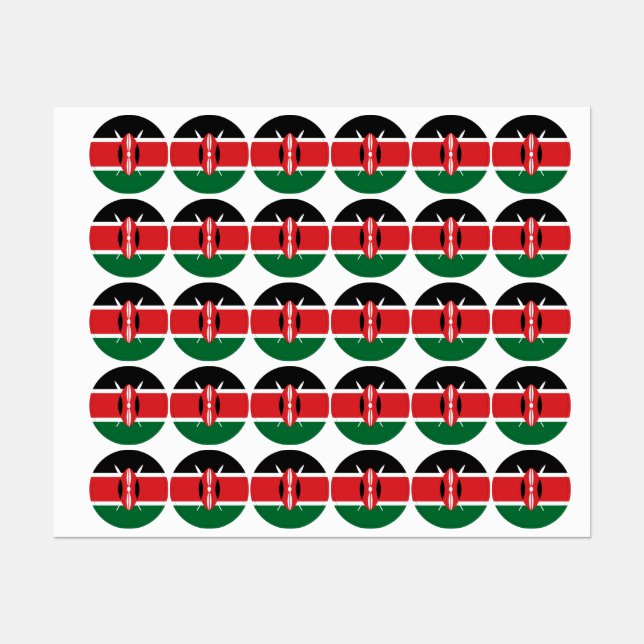 Kenya flag labels (Sheet)