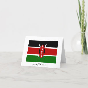 Kenya Flag Letterpress Thank You Card