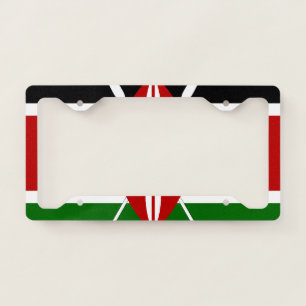 Kenya flag license plate frame