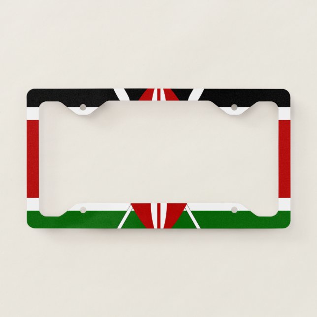 Kenya flag license plate frame (Front)