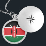 Kenya flag locket necklace<br><div class="desc">An ideal gift for all those who are patriotic of their country!</div>