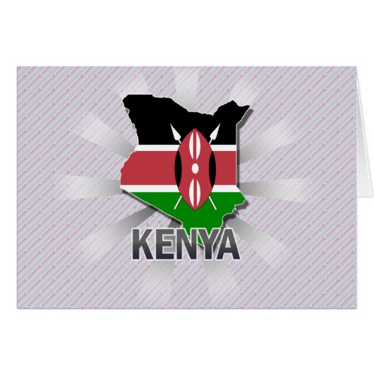 Kenya Flag Map 2.0 (Front Horizontal)