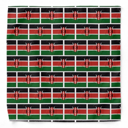 KENYA Flag Map Bandana