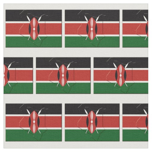 KENYA FLAG Map Outline Fabric | Zazzle