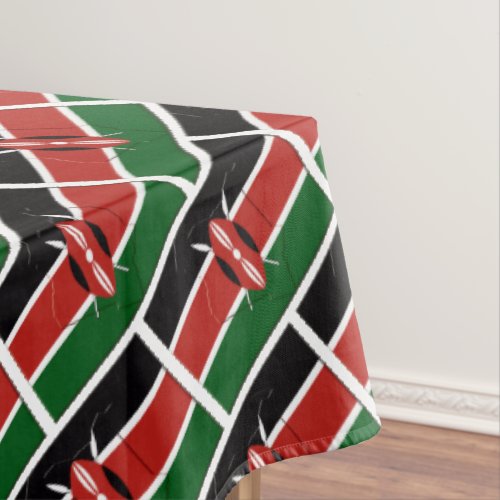 KENYA FLAG MAP Stylish Patriotic Tablecloth