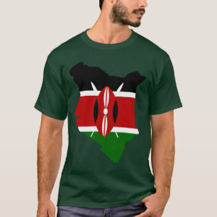 Kenya Flag Map T-Shirt
