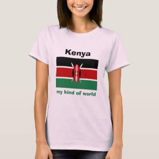 Kenya Flag + Map + Text T-Shirt