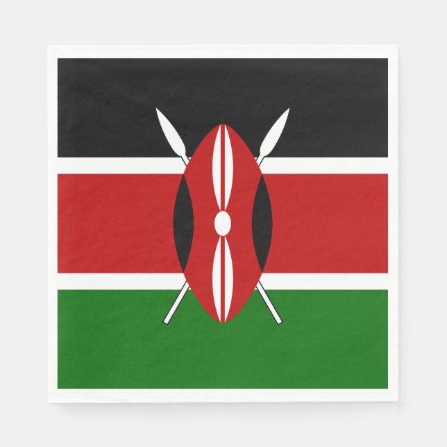 Kenya Flag Napkins (Front)