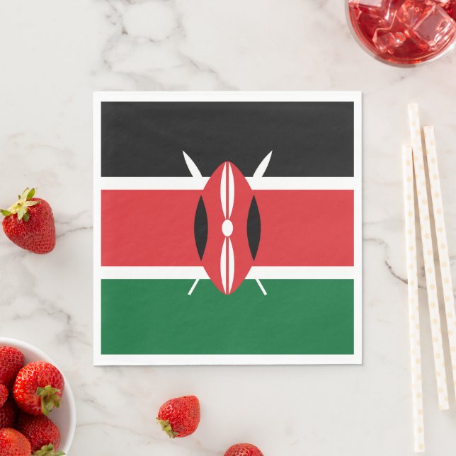Kenya flag napkins (Insitu)