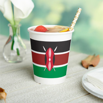Kenya Flag Paper Cups by spudcreative at Zazzle