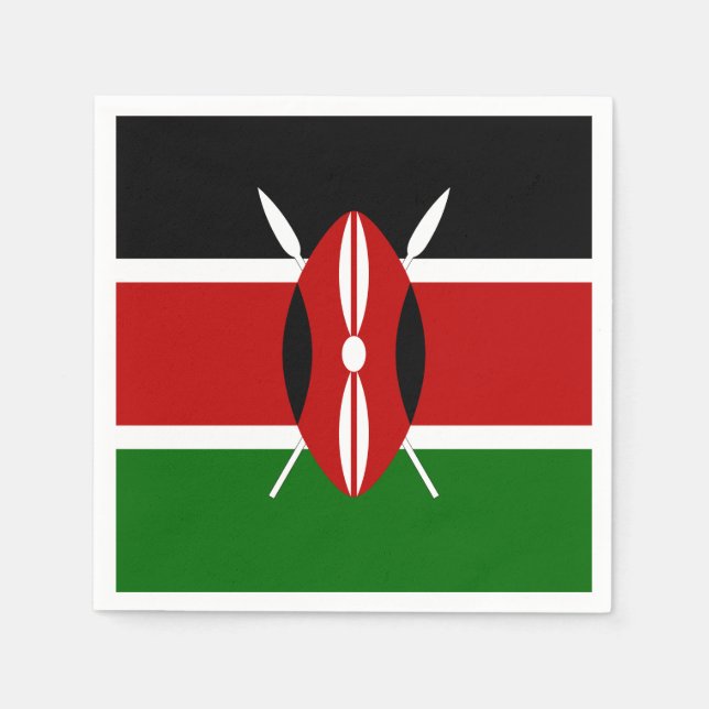 Kenya Flag Paper Napkins (Front)