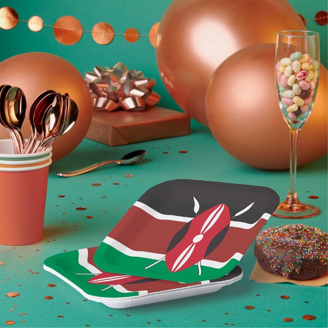 Kenya Flag Paper Plates (Creator Uploaded)