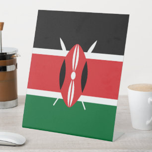 Kenya flag pedestal sign