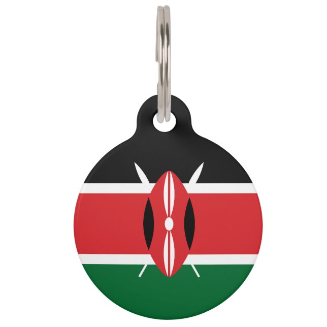 Kenya flag pet ID tag (Front)