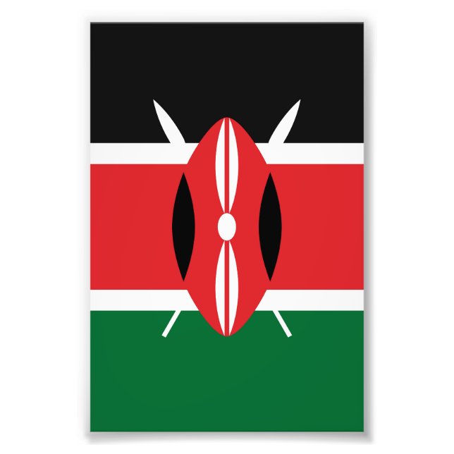 Kenya flag photo print (Front)
