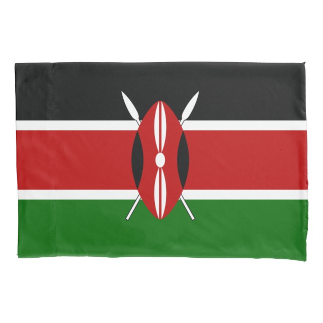 Kenya Flag Pillow Case (Front)
