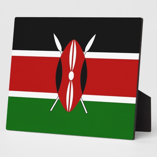 Kenya Flag Plaque (Side)