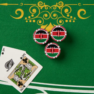 Kenya flag poker chips