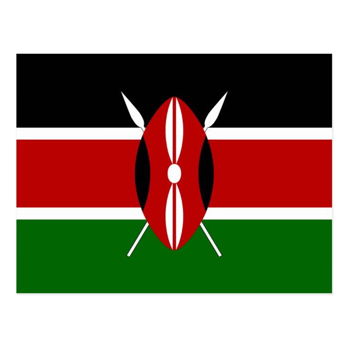 Kenya Flag Postcard