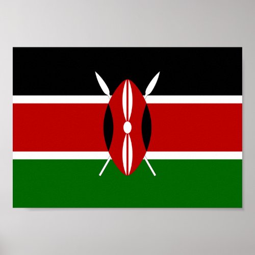 Kenya Flag Poster