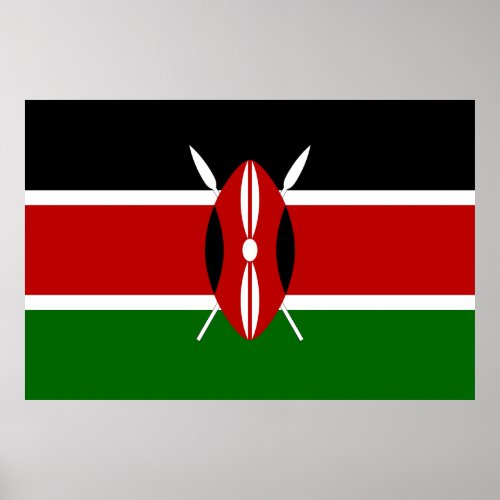 Kenya flag poster