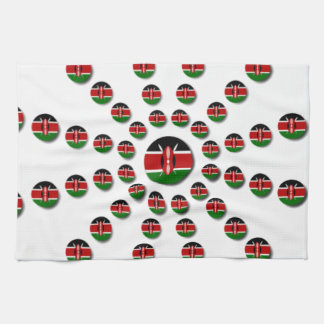 Kenya Flag Radial Pattern: Patriotic Art & Decor Kitchen Towel