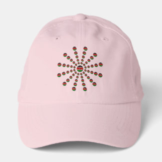 Kenya Flag Radial Pattern: Patriotic Art & Decor Performance Cap