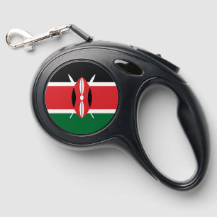 Kenya flag retractable pet leash 