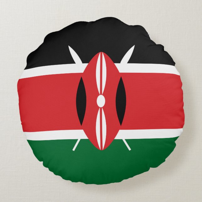 Kenya flag round pillow (Back)