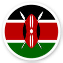 Kenya Flag Round Sticker