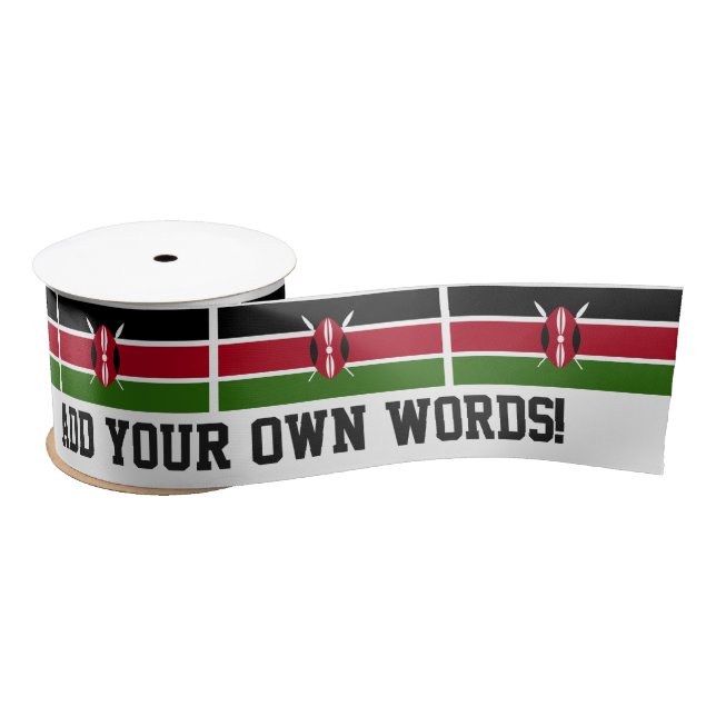 Kenya Flag Satin Ribbon (Spool)