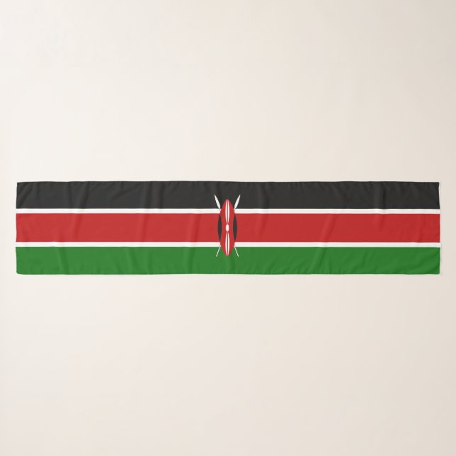 Kenya Flag Scarf (Front (Horizontal))