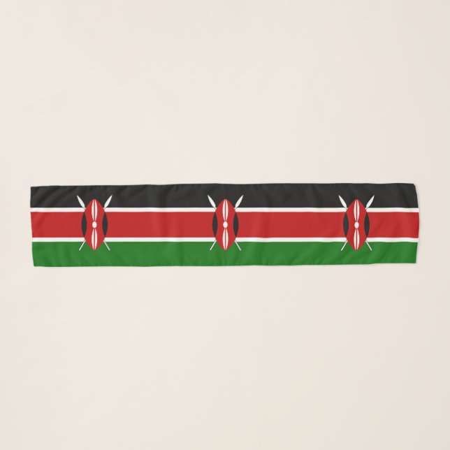 Kenya Flag Scarf (Front (Horizontal))