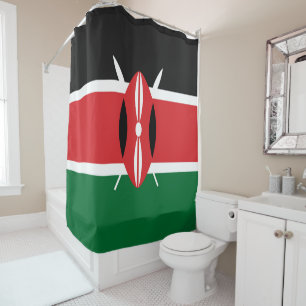 Kenya flag shower curtain