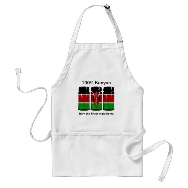Kenya Flag Spice Jars Apron (Front)