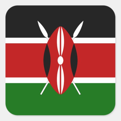 Kenya Flag Square Sticker
