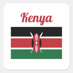 Kenya Flag Square Sticker