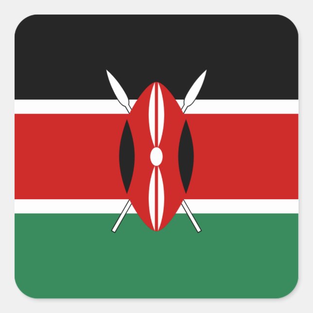 Kenya Flag Sticker (Front)