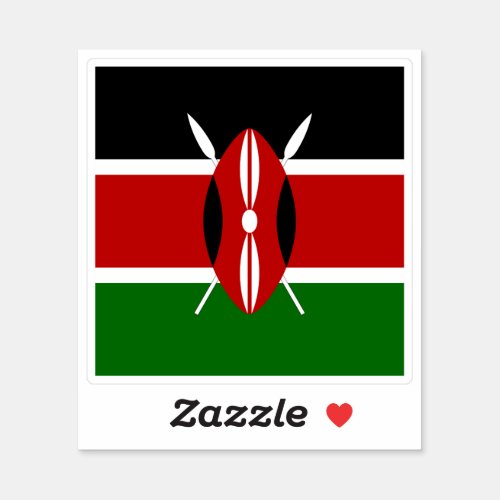 Kenya Flag sticker  Kenya country holiday sports
