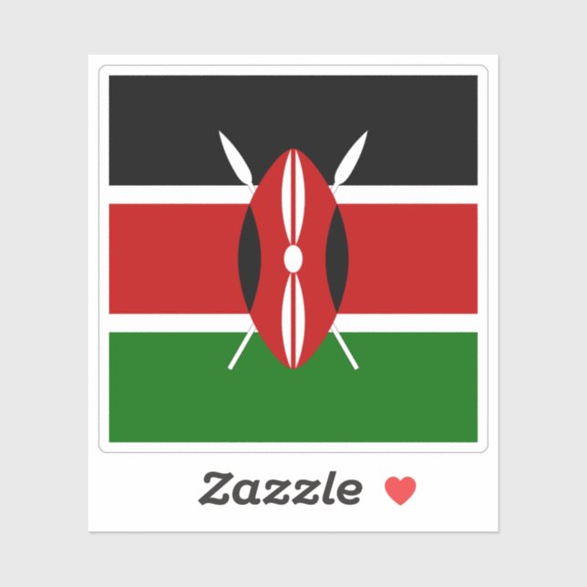 Kenya Flag sticker & Kenya country holiday /sports (Sheet)