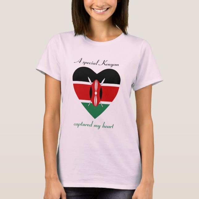 Kenya Flag Sweetheart T-Shirt (Front)