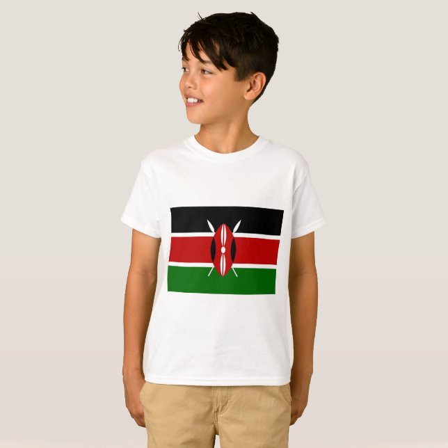Kenya Flag T-Shirt (Front Full)
