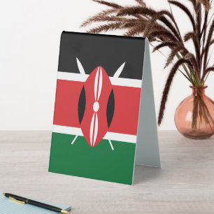 Kenya flag table tent