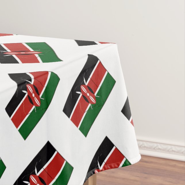 Kenya Flag Tablecloth (In Situ)