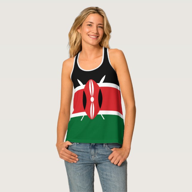 Kenya flag tank top (Front Full)