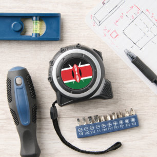 Kenya flag tape measure