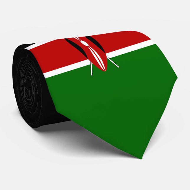 Kenya Flag Tie (Rolled)