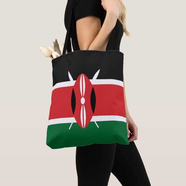 Kenya flag tote bag (Close Up)